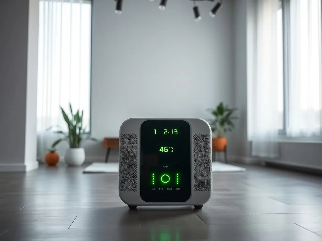 Professional air quality sensor device in a modern minimalis