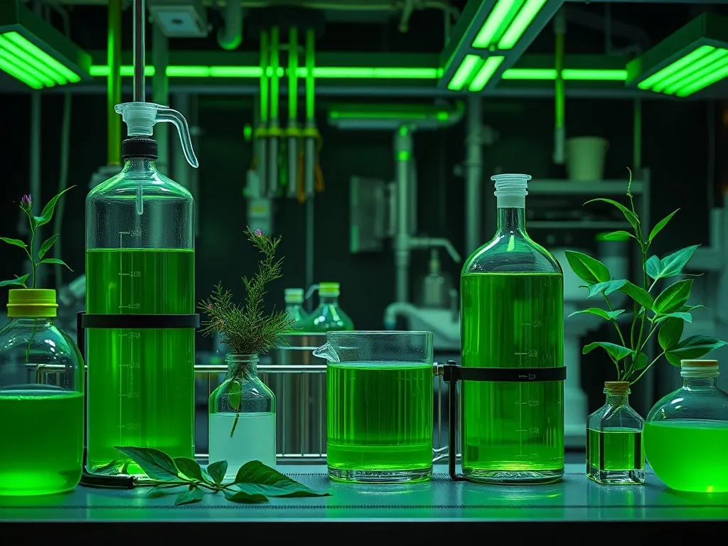 A high-tech industrial laboratory setting with glass contain